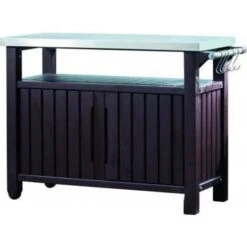 Elrincon del Jardin Tienda 35 Mueble Para Barbacoa Bbq Wole Steel Top De Resina Keter