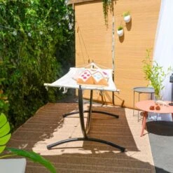 Hamaca De Jardín Con Soporte 300x100cm Tumbona Con Estructura Metálica 9 Hamaca De Jardín Con Soporte 300x100cm Tumbona Con Estructura Metálica -Elrincon del Jardin Tienda 11251902 5