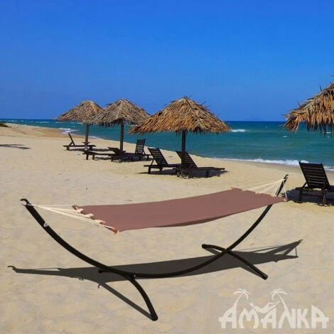 Hamaca De Jardín Con Soporte - 300x100cm Tumbona Con Estructura Metálica 3 Hamaca De Jardín Con Soporte - 300x100cm Tumbona Con Estructura Metálica - Imagen 3