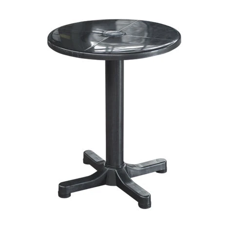 Mesa Balcón Redonda De Diámetro 60 Cm/ Y 72 Cm. Alt.. Color Antracita 1 Mesa Balcón Redonda De Diámetro 60 Cm/ Y 72 Cm. Alt.. Color Antracita