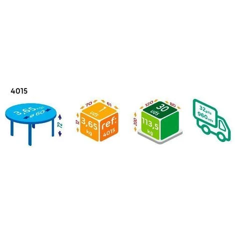 Mesa Balcón Redonda De Diámetro 60 Cm/ Y 72 Cm. Alt.. Color Antracita 2 Mesa Balcón Redonda De Diámetro 60 Cm/ Y 72 Cm. Alt.. Color Antracita - Imagen 2