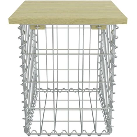 Taburete De Jardín De Acero Galvanizado Y Pino 40x40x45 Cm VidaXL 5 Taburete De Jardín De Acero Galvanizado Y Pino 40x40x45 Cm VidaXL - Imagen 5