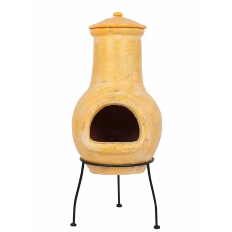 Chimenea Tampico Arcilla Amarilla 31x31x68 Cm RedFire 1 Chimenea Tampico Arcilla Amarilla 31x31x68 Cm RedFire