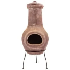 Chimenea Salamanca Rojo Oscuro 36x36x85 Cm Arcilla RedFire