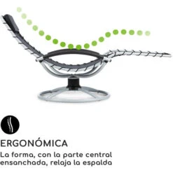 Blumfeldt The Chiller Tumbona Oscilante 77x85x173cm 360 Comfort ComfortMesh Negra -Elrincon del Jardin Tienda 13313150 4
