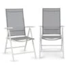 Blumfeldt Almeria Juego De 2 Sillas Plegables 59,5x107x68 Cm ComfortMesh Aluminio Blancas
