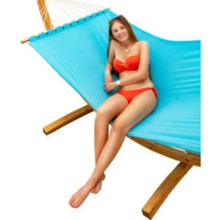 Hamaca Terraza Con Soporte - 325cm Soporte Hamaca Madera Exterior Hamaca Jardin -Elrincon del Jardin Tienda 14375481 5