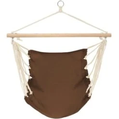 Hamaca Silla 100 X 80 Cm Algodón Marrón VidaXL