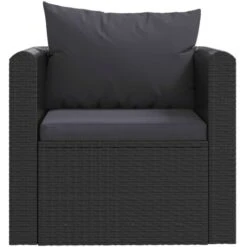 Sillón Con Cojines De Ratán Sintético Negro VidaXL 8 Sillón Con Cojines De Ratán Sintético Negro VidaXL -Elrincon del Jardin Tienda 18379401 4