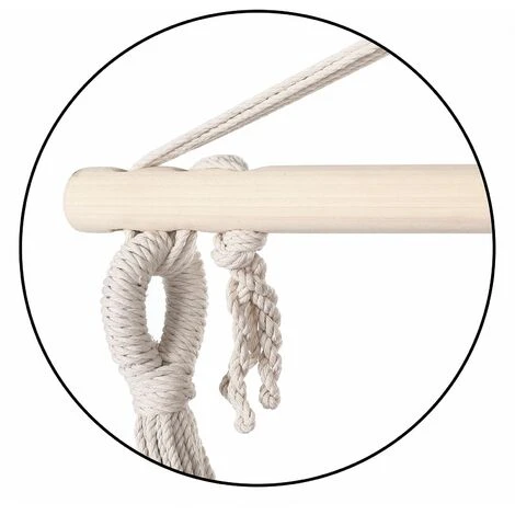 Detex Silla Colgante Con Barra Transversal De Madera Hamaca Para Interior Y Exterior Jardín 185x130x155 Cm - Color A Elegir Azul Claro 4 Detex Silla Colgante Con Barra Transversal De Madera Hamaca Para Interior Y Exterior Jardín 185x130x155 Cm - Color A Elegir Azul Claro - Imagen 4