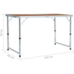 Mesa De Camping Plegable De Aluminio 120x60 Cm VidaXL 7 Mesa De Camping Plegable De Aluminio 120x60 Cm VidaXL -Elrincon del Jardin Tienda 18798671 3