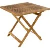 Deuba Mesa De Jardín Plegable De Madera De Acacia 70x70cm Mesita Auxiliar Balcón Terraza