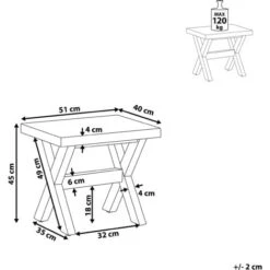 Taburete De Jardín De Cemento Reforzado Gris Base De Madera De Acacia Olbia 7 Taburete De Jardín De Cemento Reforzado Gris Base De Madera De Acacia Olbia -Elrincon del Jardin Tienda 20890215 3 1