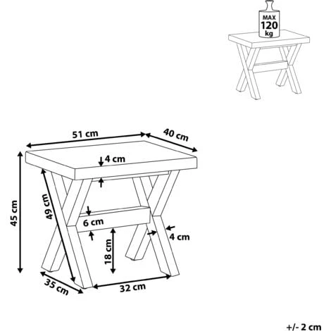 Taburete De Jardín De Cemento Reforzado Gris Base De Madera De Acacia Olbia 3 Taburete De Jardín De Cemento Reforzado Gris Base De Madera De Acacia Olbia - Imagen 3