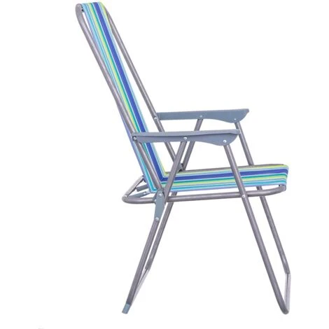 Silla Fija Plegable Hierro/Lona (53x46x88, Rayas) 5 Silla Fija Plegable Hierro/Lona (53x46x88, Rayas) - Imagen 5