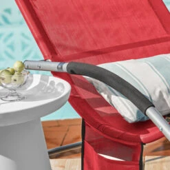 Set De 2 Tumbonas, Mecedora Con Almohada Y Bolsillo Lateral, Estructura De Hierro, Malla Transpirable Teslin, Cómodo, Soporta Hasta 150 Kg OGS28-Rx2 SoBuy ES 9 Set De 2 Tumbonas, Mecedora Con Almohada Y Bolsillo Lateral, Estructura De Hierro, Malla Transpirable Teslin, Cómodo, Soporta Hasta 150 Kg OGS28-Rx2 SoBuy ES -Elrincon del Jardin Tienda 23524646 5