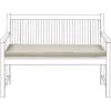 Cojín De Asiento Para Exterior Colchón Para Banco Resistente Al Agua Poliéster Gris Pardo 112 X 54 Cm Jardín Vivara