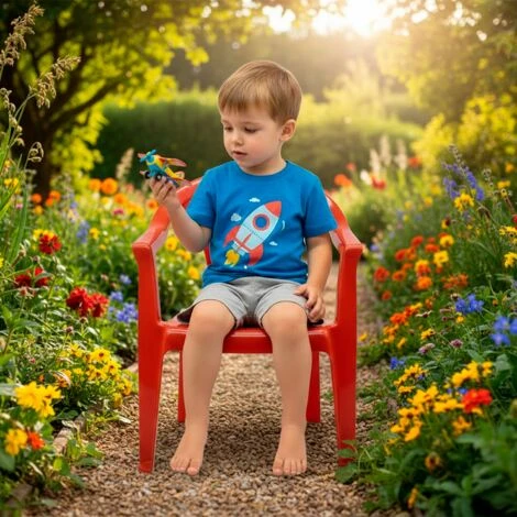 Silla Infantil Plastico Rojo 2 Silla Infantil Plastico Rojo - Imagen 2