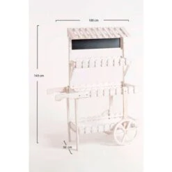 Carritos Candy Bar - Carrito Candy Bar Kiwi Blanco Envejecido -Elrincon del Jardin Tienda 28419821 3