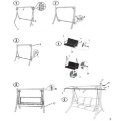 Balancín De 3 Plazas Gris Con Capota Gris 5 Balancín De 3 Plazas Gris Con Capota Gris -Elrincon del Jardin Tienda 30326073 3