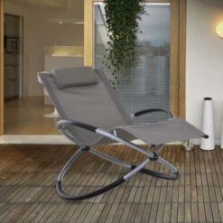OUTSUNNY Tumbona Mecedora De Jardín Con Reposacabezas Extraíbles Sillón Tumbona Ergonómica De Exterior Plegable Para Patios Piscina Al Aire Libre 154x80x84 Cm 7 OUTSUNNY Tumbona Mecedora De Jardín Con Reposacabezas Extraíbles Sillón Tumbona Ergonómica De Exterior Plegable Para Patios Piscina Al Aire Libre 154x80x84 Cm -Elrincon del Jardin Tienda 31969728 3