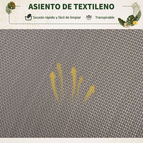 OUTSUNNY Tumbona Mecedora De Jardín Con Reposacabezas Extraíbles Sillón Tumbona Ergonómica De Exterior Plegable Para Patios Piscina Al Aire Libre 154x80x84 Cm 4 OUTSUNNY Tumbona Mecedora De Jardín Con Reposacabezas Extraíbles Sillón Tumbona Ergonómica De Exterior Plegable Para Patios Piscina Al Aire Libre 154x80x84 Cm - Imagen 4