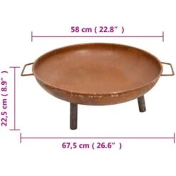 IdaXL Brasero De Acero 67,5x58x22,5 Cm VidaXL 7 IdaXL Brasero De Acero 67,5x58x22,5 Cm VidaXL -Elrincon del Jardin Tienda 32660977 3