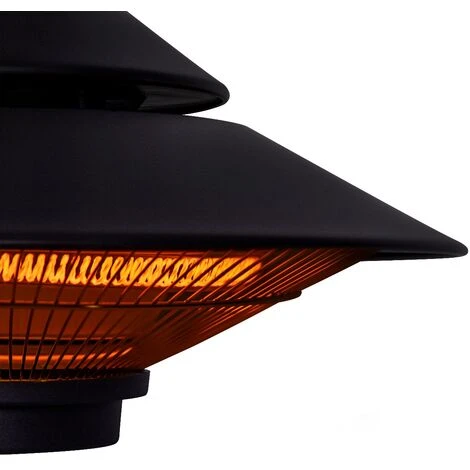 VONROC Calefactor Albano - Calefactor De Terraza Colgante 1500W - Negro - Elemento De Carbono - Con Mando A Distancia 3 VONROC Calefactor Albano - Calefactor De Terraza Colgante 1500W - Negro - Elemento De Carbono - Con Mando A Distancia - Imagen 3