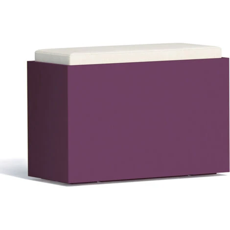 Banqueta Rectangular De Resina Mod. Roomy 80x35 Cm Violeta 3 Banqueta Rectangular De Resina Mod. Roomy 80x35 Cm Violeta - Imagen 3