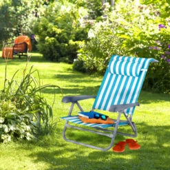 Relaxdays Tumbona Playa Plegable, Reclinable, 8 Niveles, Silla Piscina Reposacabezas, Abrebotellas, Rayas, Azul Y Blanco 6 Relaxdays Tumbona Playa Plegable, Reclinable, 8 Niveles, Silla Piscina Reposacabezas, Abrebotellas, Rayas, Azul Y Blanco -Elrincon del Jardin Tienda 34260472 2