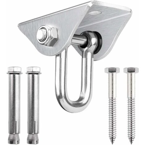 Gancho De Techo Giratorio De Acero Inoxidable 360 ° Para Hormigón, Madera, Hamaca, Silla De Porche, Columpio, Yoga Y Más De 450 Kg 180 ° Drehung 1 Gancho De Techo Giratorio De Acero Inoxidable 360 ° Para Hormigón, Madera, Hamaca, Silla De Porche, Columpio, Yoga Y Más De 450 Kg 180 ° Drehung