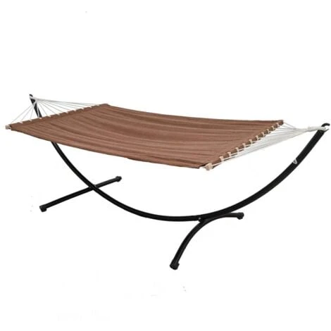 Hamaca Doble Con Soporte 200x120 Cm Estructura Metálica Para Exteriore- Marco 1 Hamaca Doble Con Soporte 200x120 Cm Estructura Metálica Para Exteriore- Marco