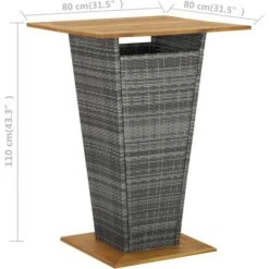 Conjunto De Bar Para Jardín 3 Piezas Gris VidaXL 7 Conjunto De Bar Para Jardín 3 Piezas Gris VidaXL -Elrincon del Jardin Tienda 36339529 3