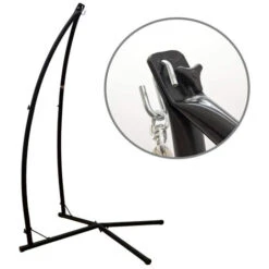 BATHRINS® Sostén Para Silla Colgante 214cm Soporte Para Columpio Estructura De Acero Negro Peso Máx 120Kg 7 BATHRINS® Sostén Para Silla Colgante 214cm Soporte Para Columpio Estructura De Acero Negro Peso Máx 120Kg -Elrincon del Jardin Tienda 36692115 3
