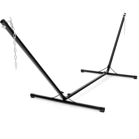 COSTWAY Soporte Para Hamaca De Metal Carga Hasta 150kg Para Patio Jardín Playa Camping (Solo Soporte, Sin Hamaca) Negro 1 COSTWAY Soporte Para Hamaca De Metal Carga Hasta 150kg Para Patio Jardín Playa Camping (Solo Soporte, Sin Hamaca) Negro
