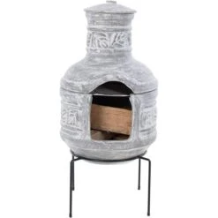 Chimenea Acopulco Arcilla Gris Claro RedFire -Elrincon del Jardin Tienda 39482774 5
