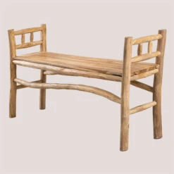 Banco En Madera Narel SKLUM Marrón Madera Natural