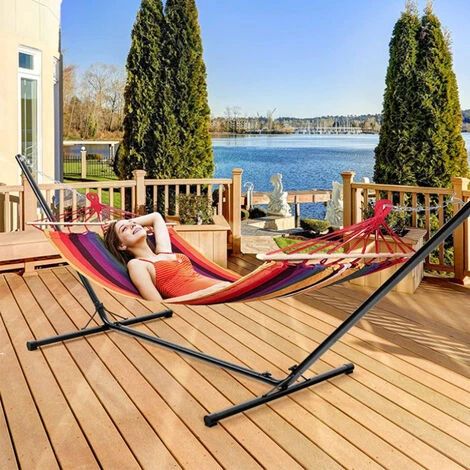 Soporte De Metal Para Hamaca De Jardín 325x100x105cm Marco De Hamaca (sin Lona) 1 Soporte De Metal Para Hamaca De Jardín 325x100x105cm Marco De Hamaca (sin Lona)