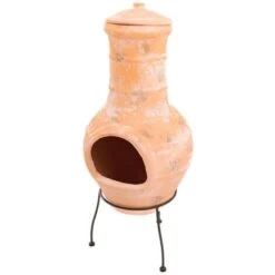 Chimenea Star Flower Arcilla Color Paja 86037 RedFire 8 Chimenea Star Flower Arcilla Color Paja 86037 RedFire -Elrincon del Jardin Tienda 4310519 4