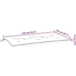 Cojín Para Banco De Jardín Tela Verde Brillante 110x50x7 Cm VidaXL -Elrincon del Jardin Tienda 46610581 3