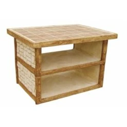 MESA AUXILIAR PARA BARBACOA LISA EN PIEDRA