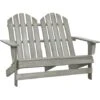 Otomana Adirondack De Jardín 2 Plazas Madera De Abeto Gris