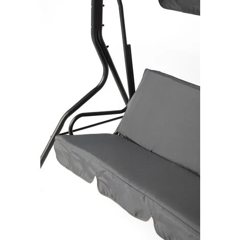 Balancin Columpio Jardin 3 Plazas, 153x110x170cm, Gris, Mod. BOLTON 2 Balancin Columpio Jardin 3 Plazas, 153x110x170cm, Gris, Mod. BOLTON - Imagen 2