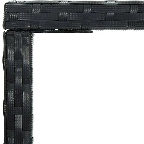 Hommoo Mesa Alta De Jardin Ratan Sintetico Y Vidrio Negro 70x70x110 Cm 4 Hommoo Mesa Alta De Jardin Ratan Sintetico Y Vidrio Negro 70x70x110 Cm - Imagen 4