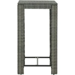 Hommoo Mesa Alta Para Jardin Ratan Sintetico Gris 60,5x60,5x110,5 Cm -Elrincon del Jardin Tienda 55351958 3