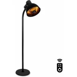 VONROC Calefactor Vesuvio 2000W - Con Mando A Distancia - Elemento Calefactor Infrarrojo Halógeno - 3 Niveles De Calor Diferentes