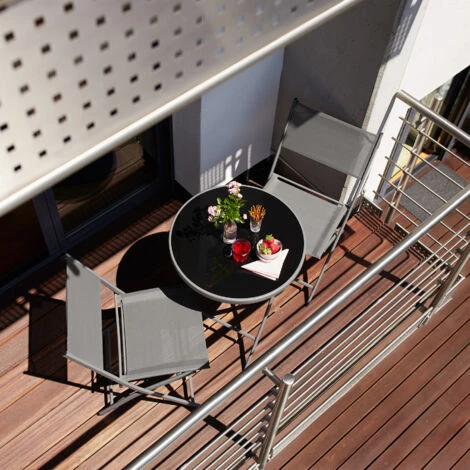 Conjunto De Muebles Para Balcón Düsseldorf - Muebles De Jardín Modernos, Mesa Y Sillas De Terraza Con Estructura De Acero, Mobiliario De Jardín Plegable Portátil 4 Conjunto De Muebles Para Balcón Düsseldorf - Muebles De Jardín Modernos, Mesa Y Sillas De Terraza Con Estructura De Acero, Mobiliario De Jardín Plegable Portátil - Imagen 4