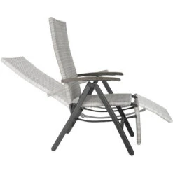 Sillón Relajante De Ratán Sintético Y Aluminio Con Reposapiés - Sillón De Poliratán Compacto, Mueble De Ratán Sintético Impermeable, Asiento De Jardín Con Estructura De Aluminio 8 Sillón Relajante De Ratán Sintético Y Aluminio Con Reposapiés - Sillón De Poliratán Compacto, Mueble De Ratán Sintético Impermeable, Asiento De Jardín Con Estructura De Aluminio -Elrincon del Jardin Tienda 56501280 4
