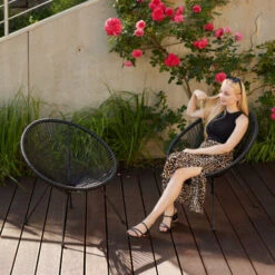 Conjunto De 2 Sillas Retro Santana Estilo Acapulco - Sillas Tipo Acapulco, Sillas De Hilos Elásticos Estilo Retro Ligeras, Asiento Cómodo Estable De Acero 8 Conjunto De 2 Sillas Retro Santana Estilo Acapulco - Sillas Tipo Acapulco, Sillas De Hilos Elásticos Estilo Retro Ligeras, Asiento Cómodo Estable De Acero -Elrincon del Jardin Tienda 56501654 4