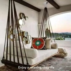 Gancho De Techo De Acero Inoxidable De Alta Resistencia 350 KG, Rotación De 360 ° Gancho De Columpio Para Colgar, Gancho De Soporte De Montaje En Techo Para Silla, Colgante, Saco De Boxeo, Boxeo, Hama -Elrincon del Jardin Tienda 56879634 5